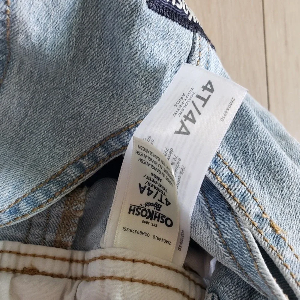 Neutral Clothing Lot Unisex 4T OshKosh H&M Denim Overalls Jeans Beige Knit Pants